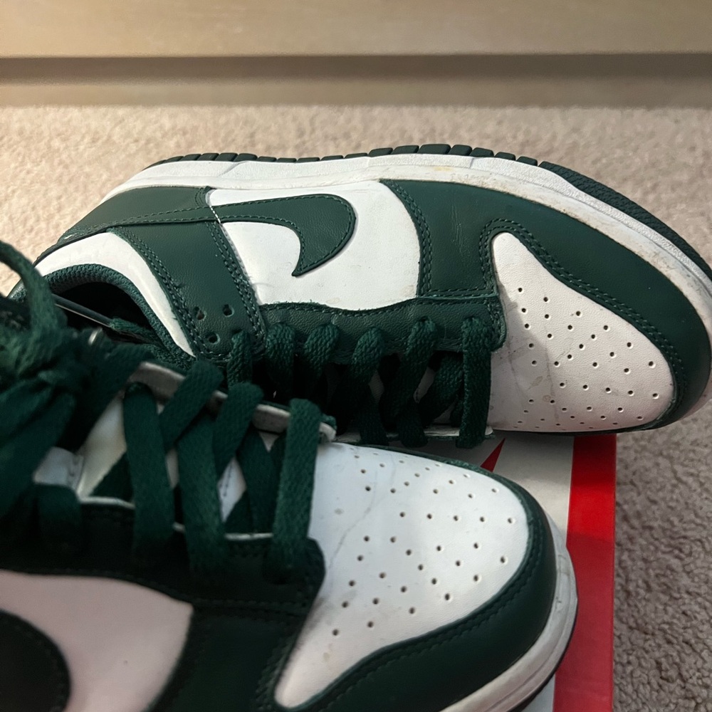 Nike Women's Green and White Sneakers